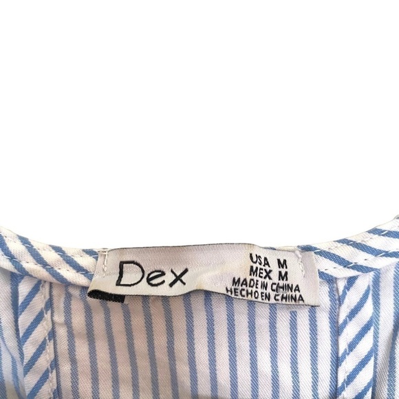 DEX Button Down Cropped Tank with Tie Front - Picture 7 of 10